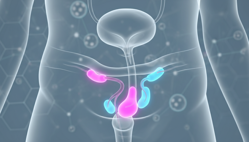 Anatomical location of skene glands near the urethra